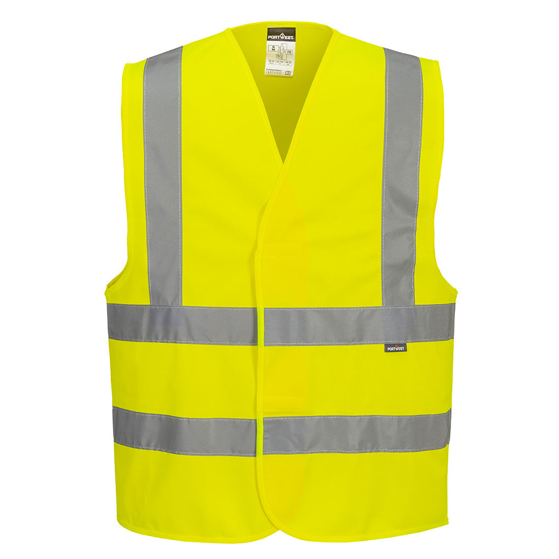 Portwest ES1 Essential Hi-Vis Band and Brace Vest in Yellow, image 2