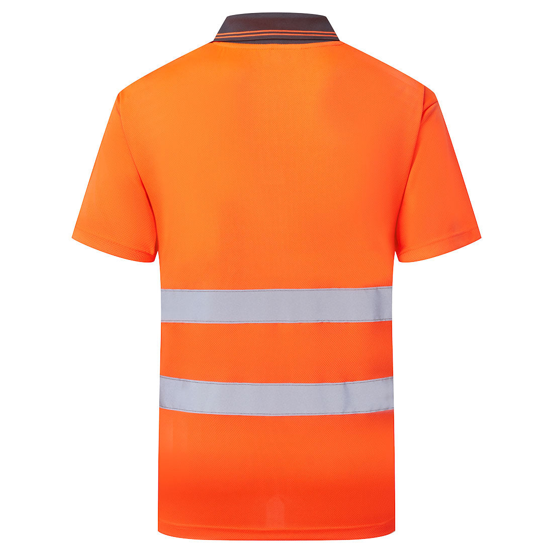 Portwest ES477 ES1 Essential Hi-Vis Polo Shirt S/S in Orange, back view