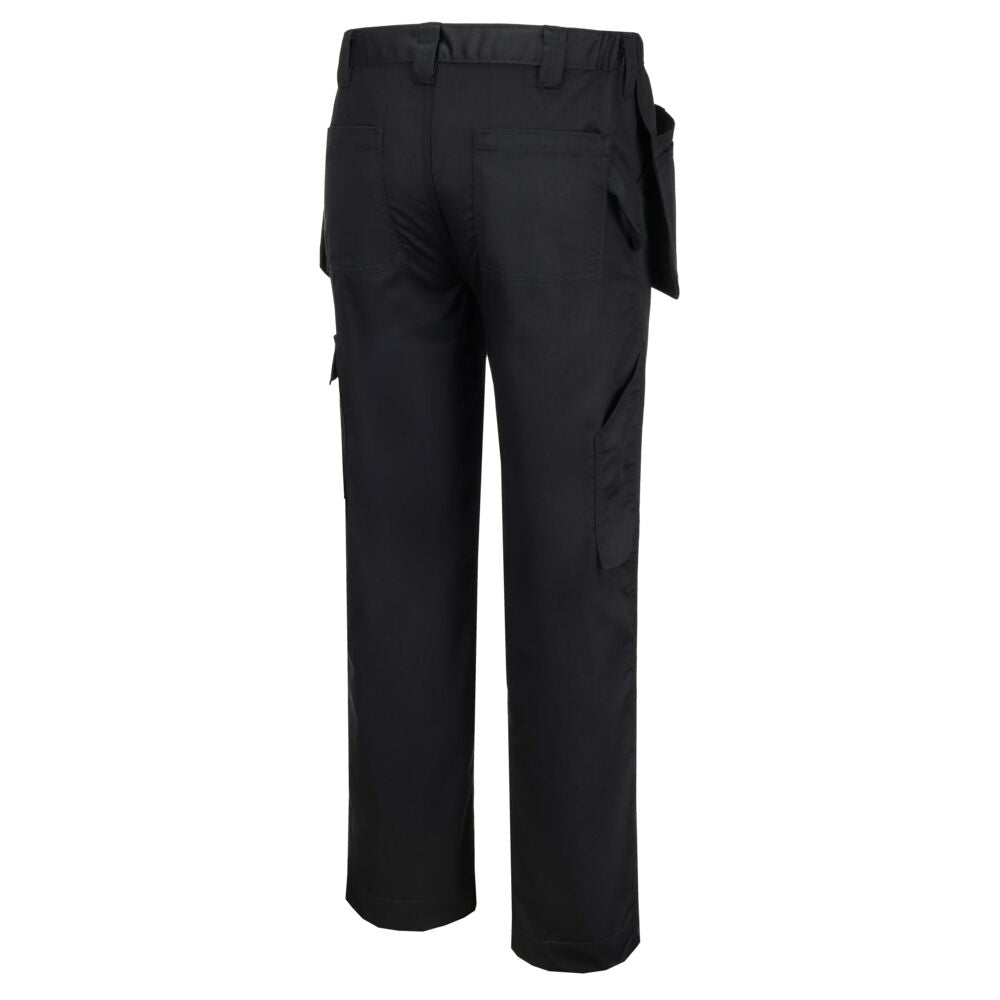 Portwest ES720 ES1 Essential Holster Trousers in Black, back view