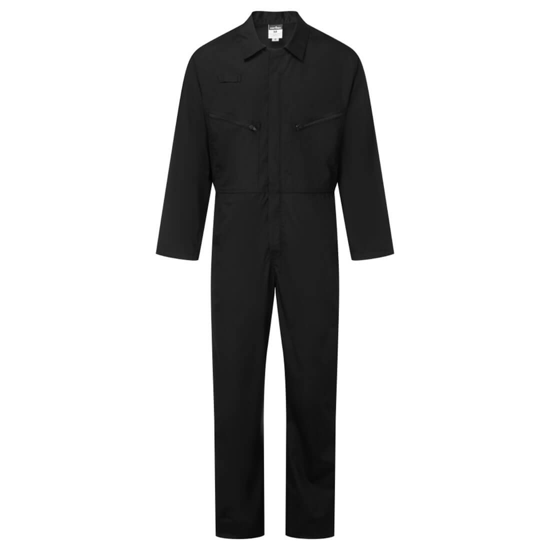 Portwest ES1 Essential Zip Boilersuit in Black, main product image