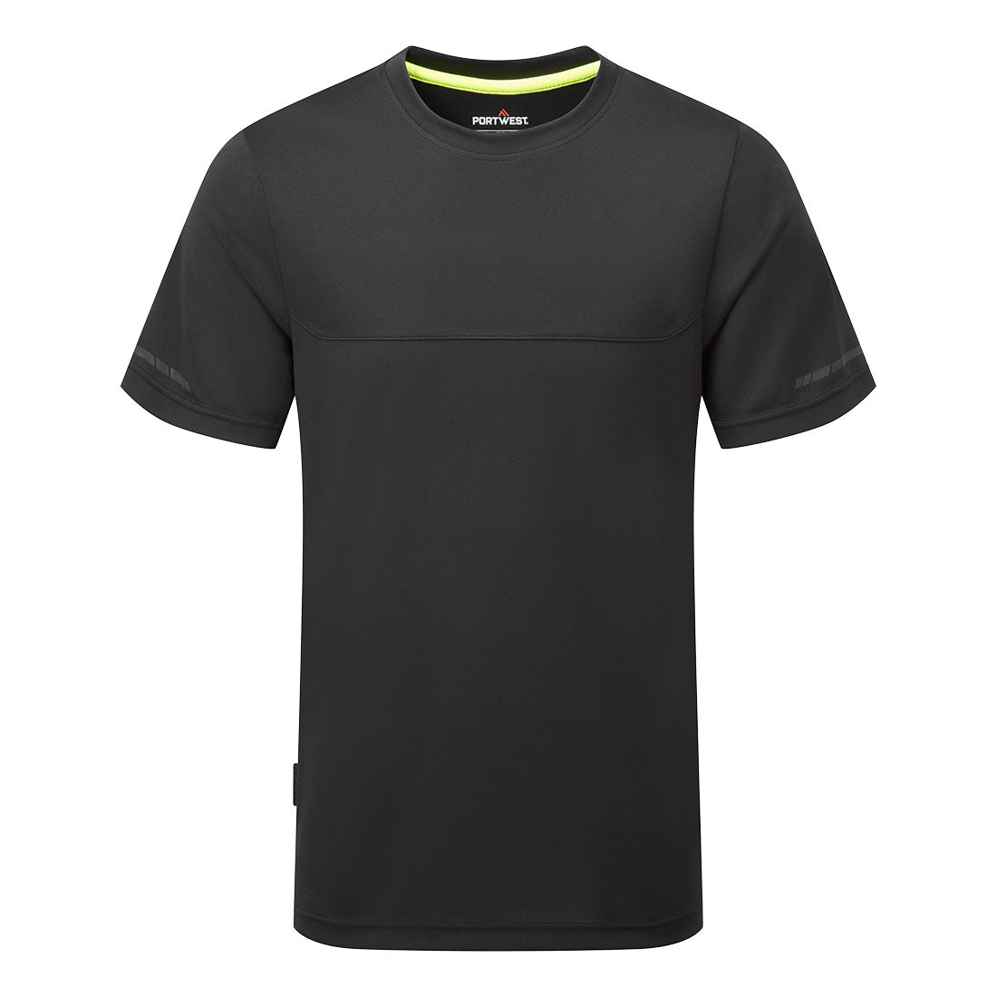 Portwest EV4 Lightweight T-Shirt S/S in Black, main product image