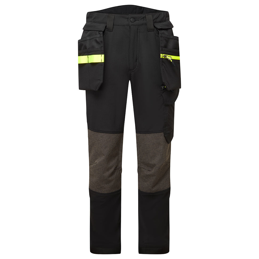 Portwest EV4 Stretch Detachable Holster Trousers in Black Short, image 2