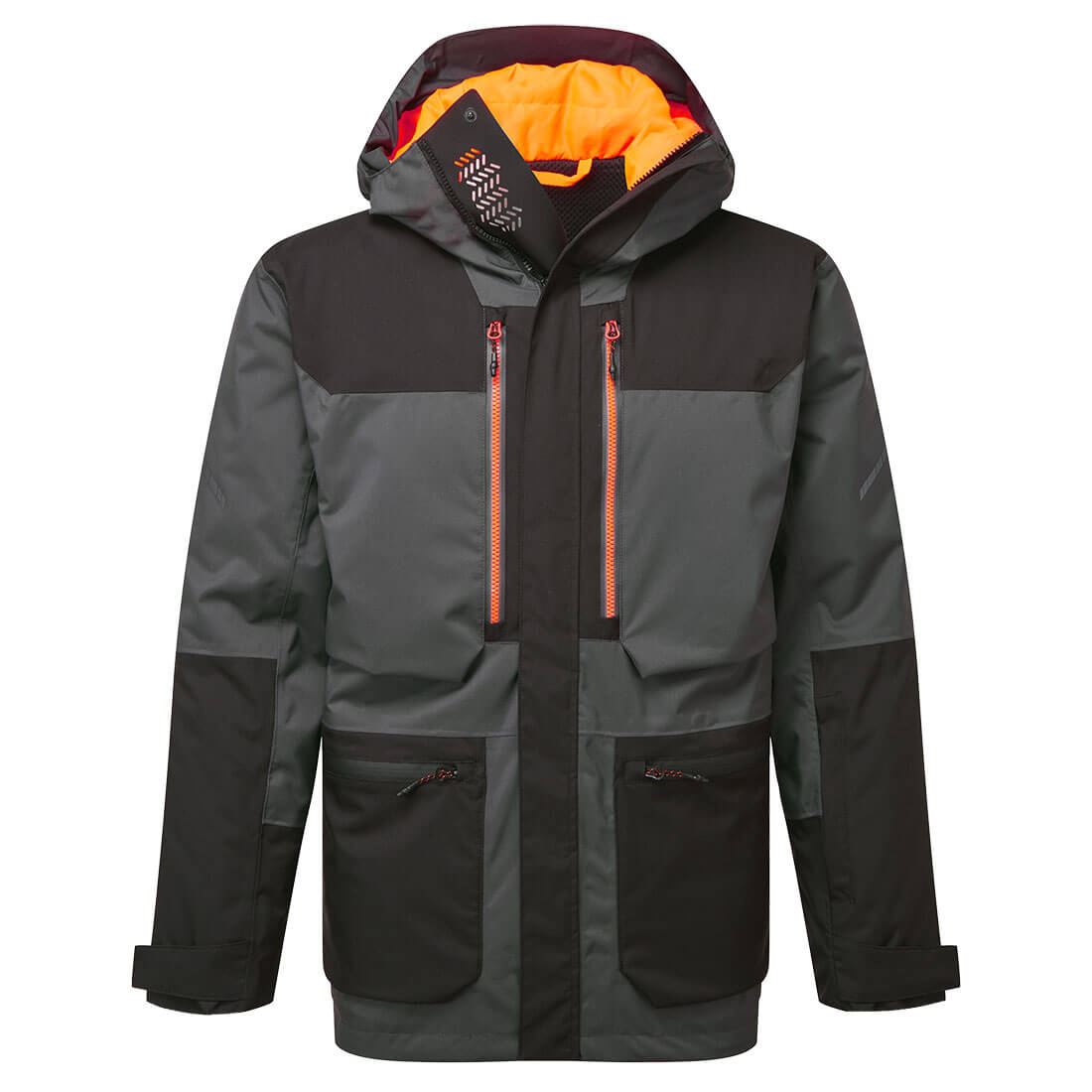 Portwest EV4 Winter Parka Jacket in Metal Grey Tall, image 4