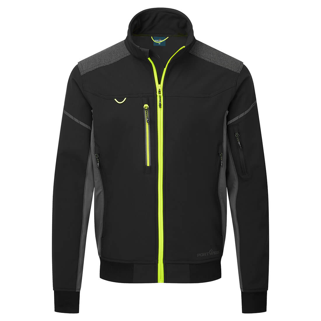 Portwest EV4 Softshell Bomber in Black, main product image