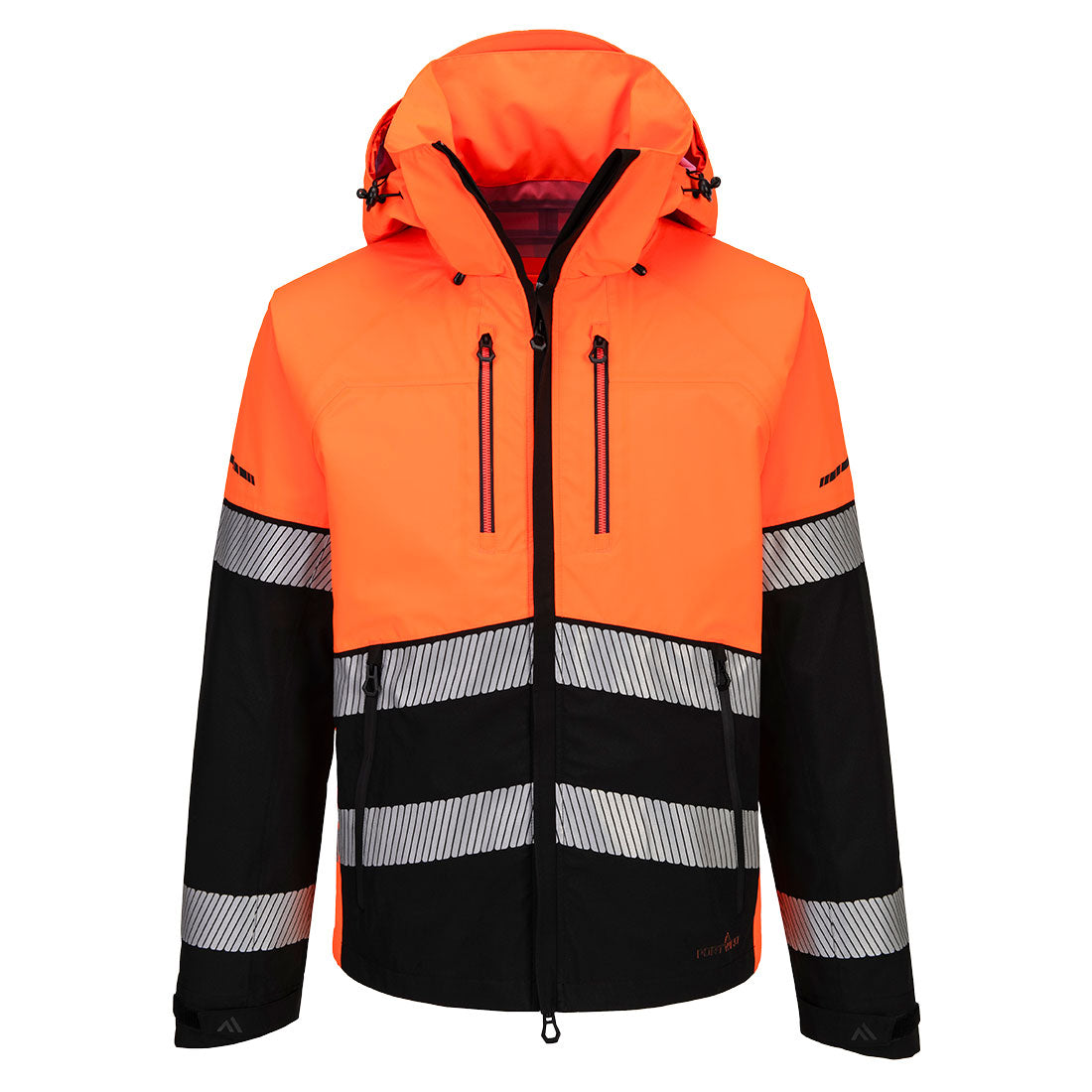 Portwest EV4 Hi-Vis Shell Jacket in Orange/Black, main product image