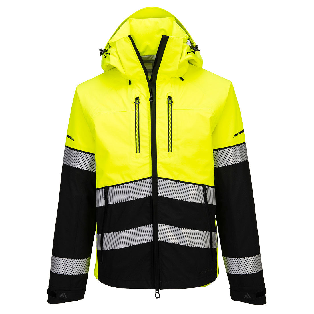 Portwest EV4 Hi-Vis Shell Jacket in Yellow/Black, image 2