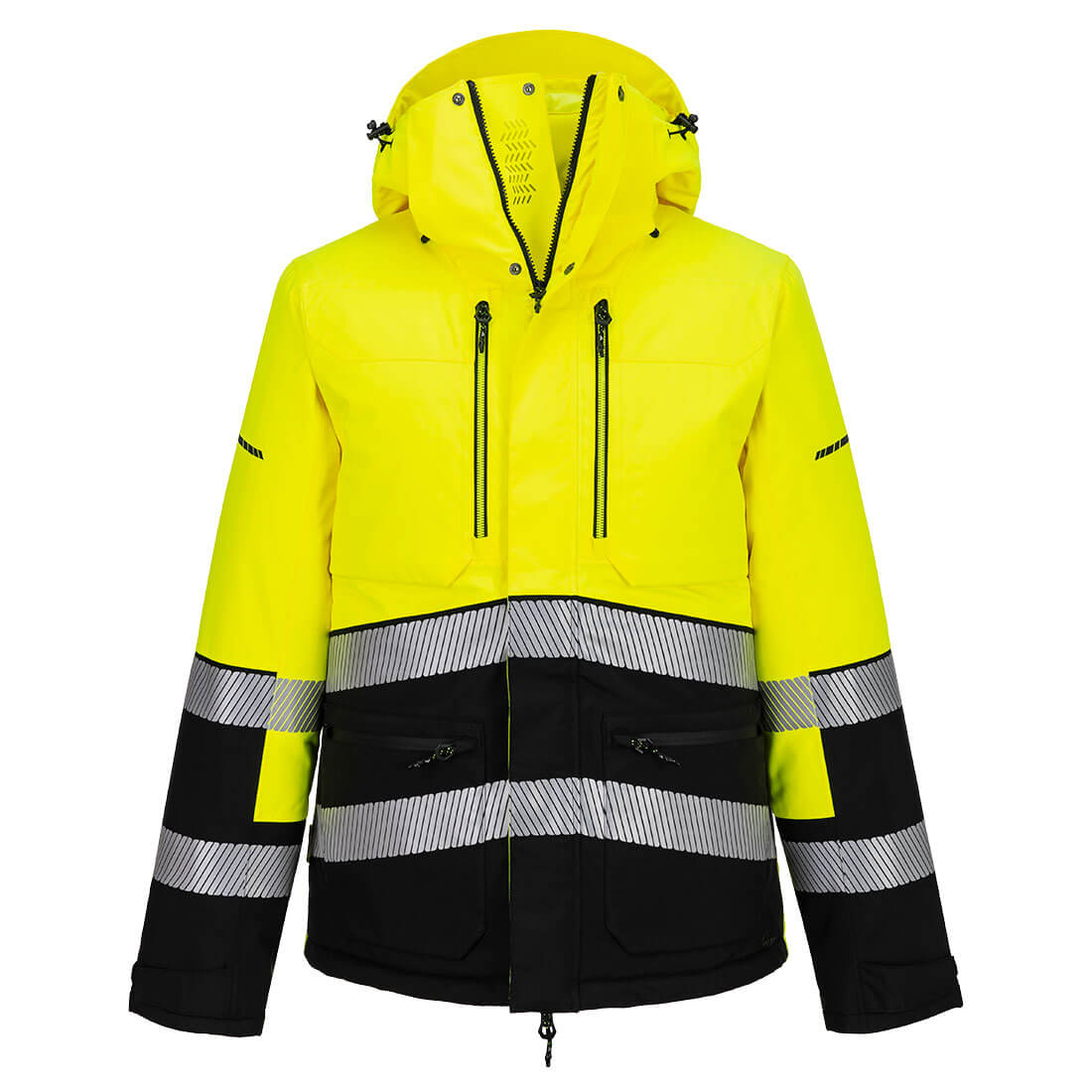 Portwest EV4 Hi-Vis Winter Jacket in Yellow/Black, image 2