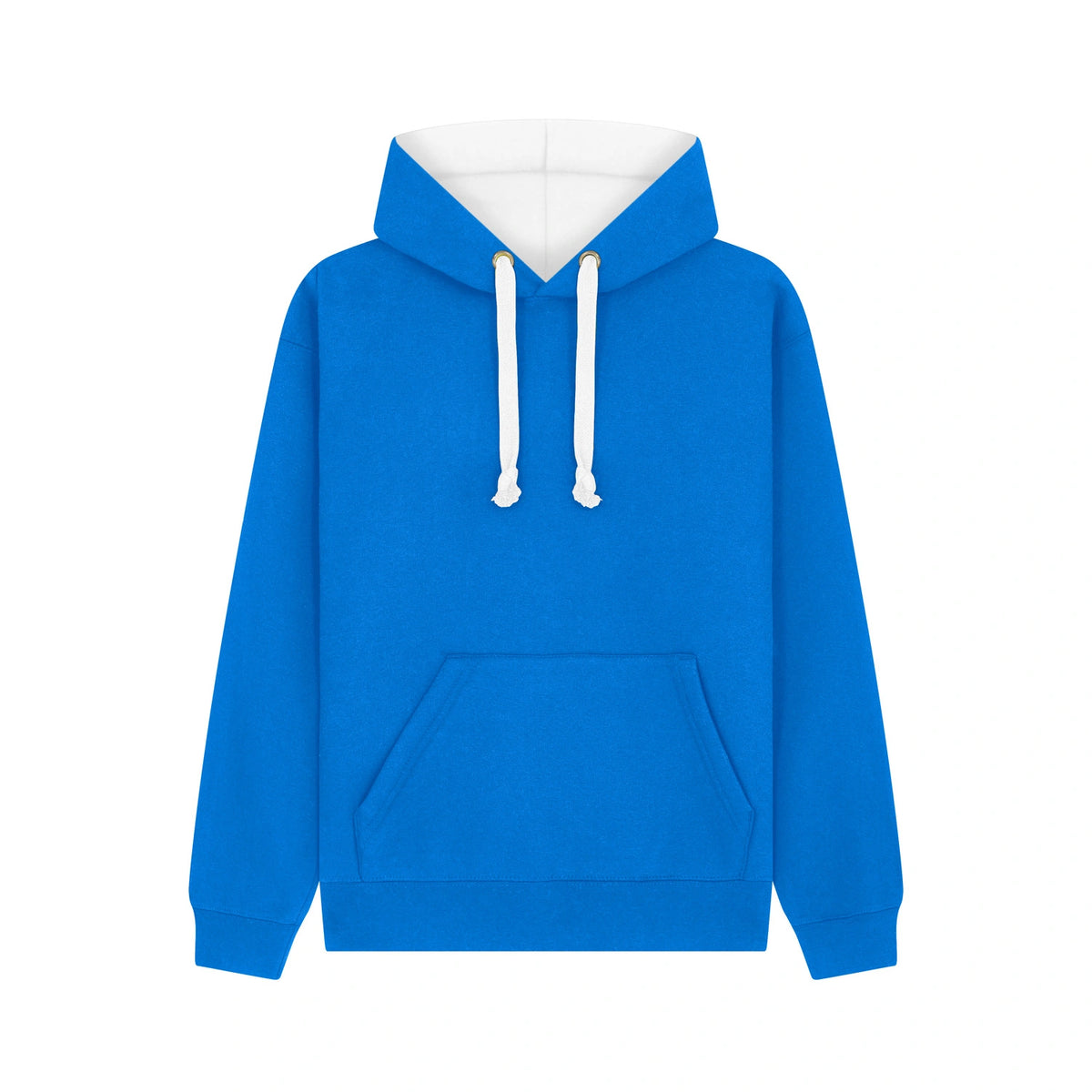 Cotton Ridge W73 Eclipse Premium contrast Hoodie in Electric Blue/White