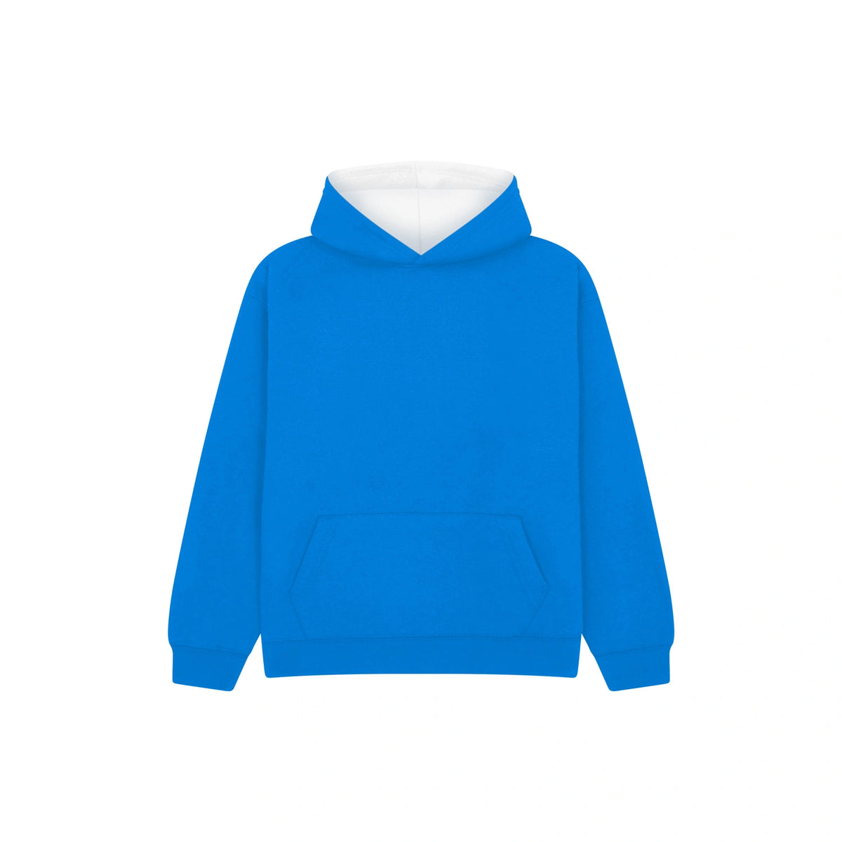 Cotton Ridge W73K Eclipse Premium kids contrast hoodie in Electric Blue / White