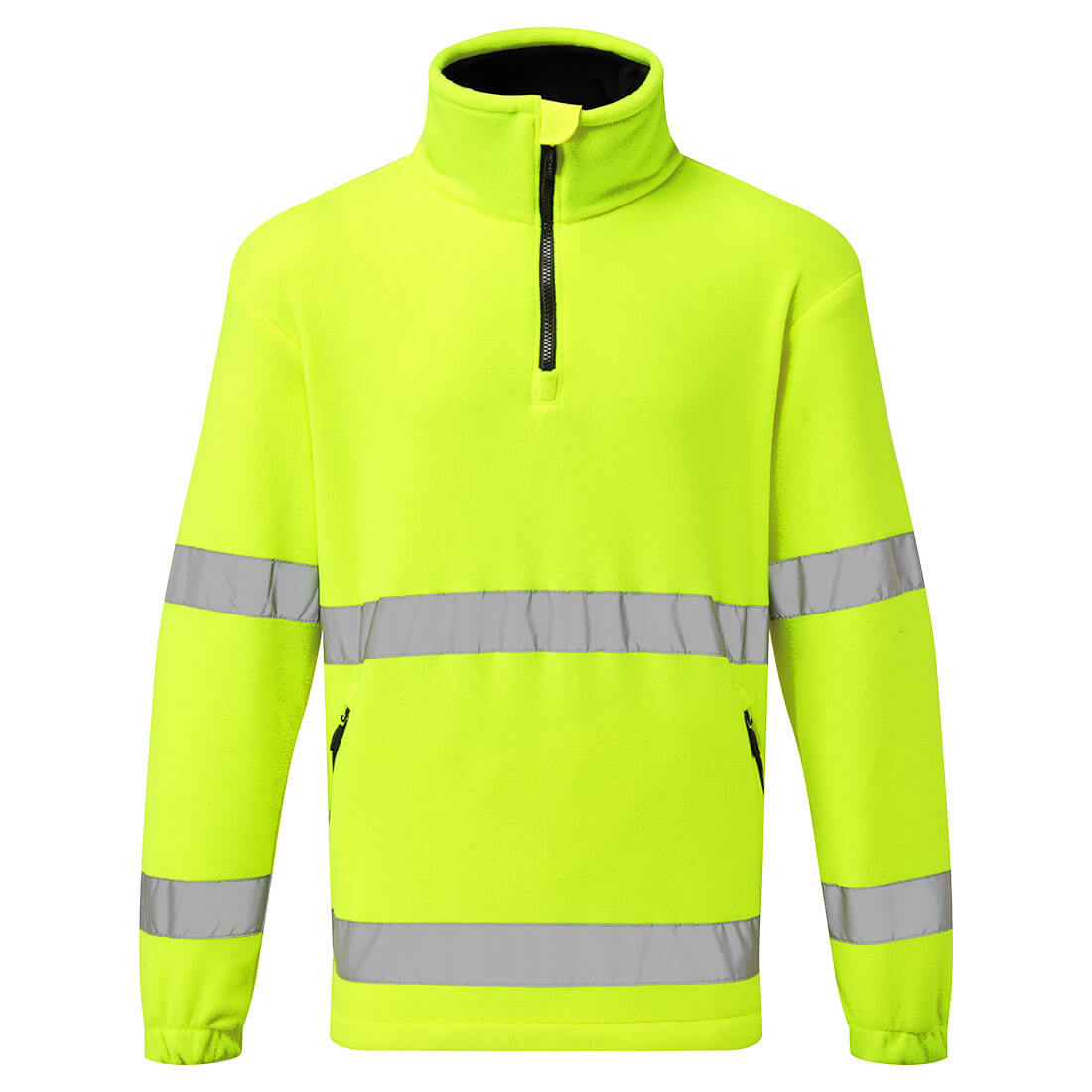 Portwest Hi-Vis 1/2 Zip Fleece in Yellow, image 2