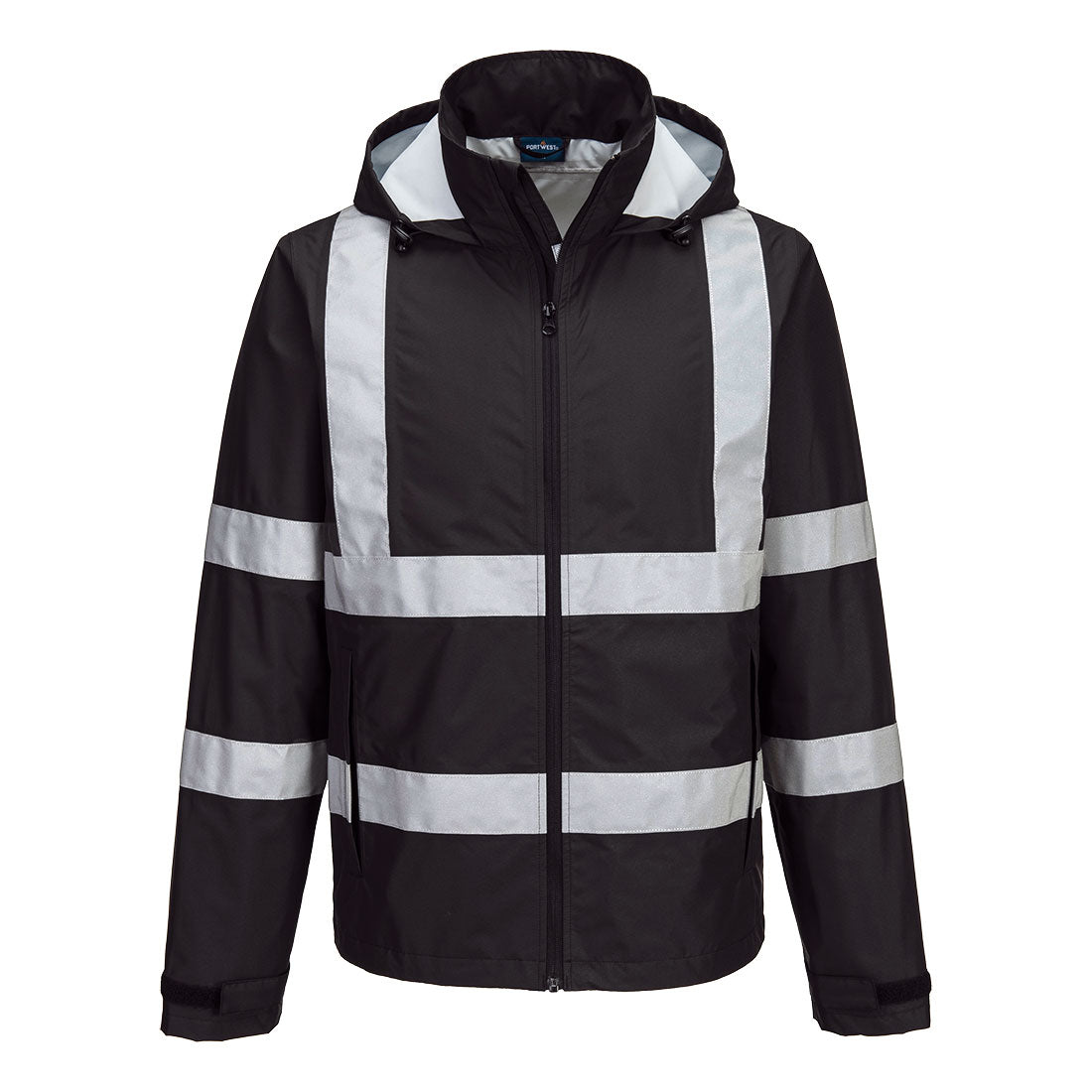 Portwest Iona Enhanced Lightweight Packable Jacket in Black, main product image