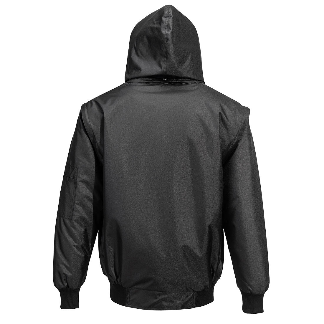 Portwest F465 3-in-1 Bomber Jacket in Black, back view