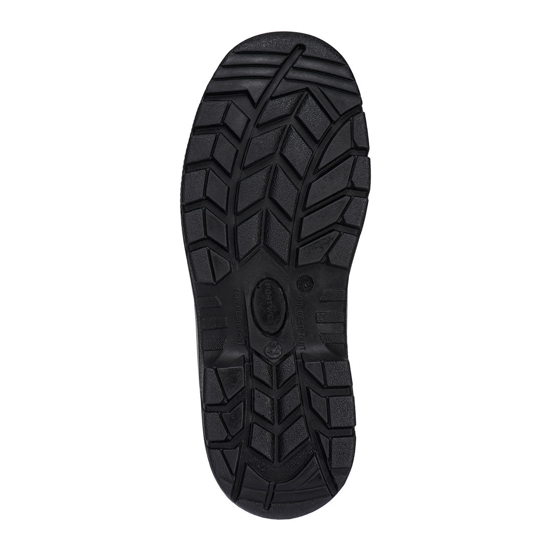 Portwest FC24 Composite Textile Suede Low Shoe S1 SR FO in Black, back view
