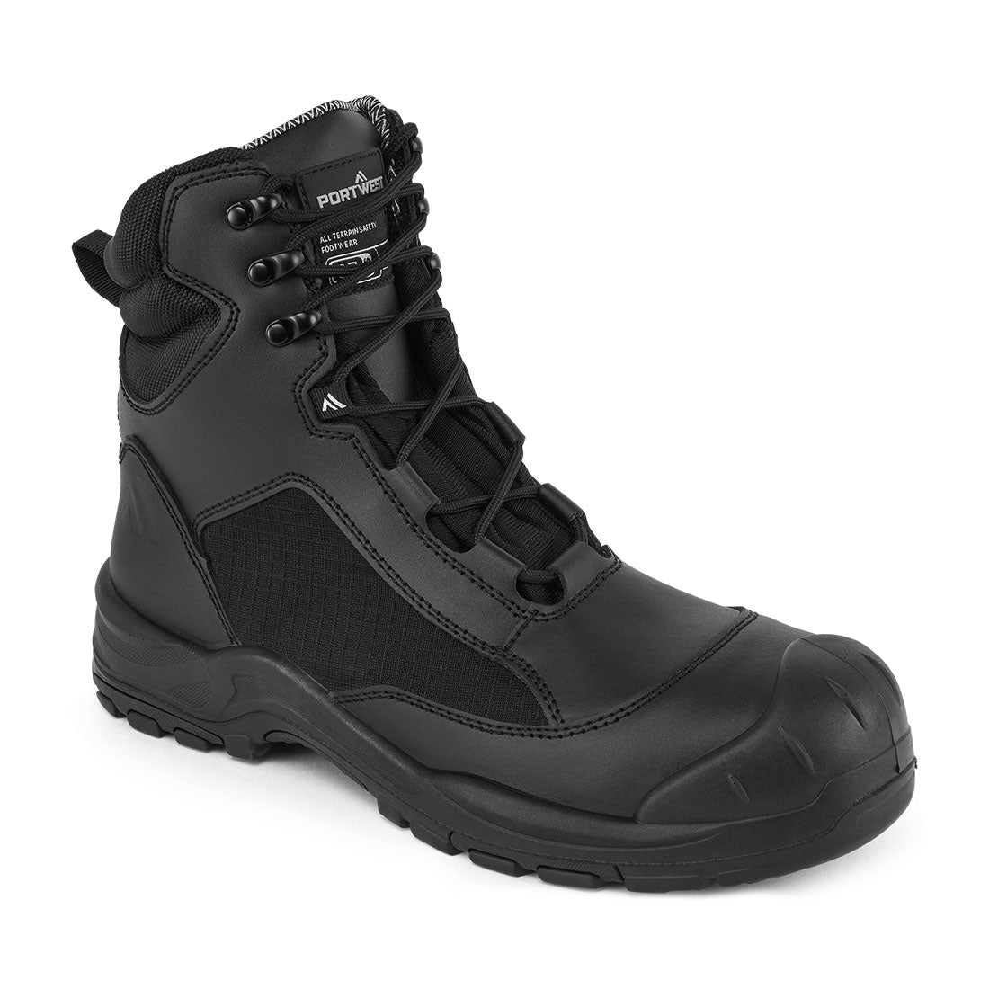 Portwest Occupational Action Leather High Boot O7S HRO SR FO SC in Black, main product image