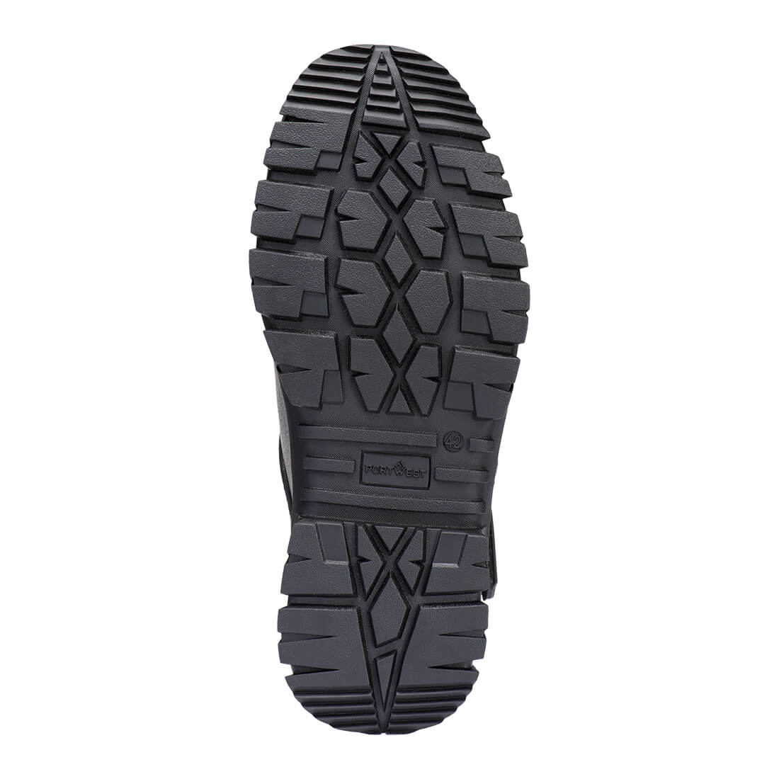Portwest FC48 Composite Leather Foundry Boot SB PL CI HI HRO FO LG SR EH WG Fe in Black, back view