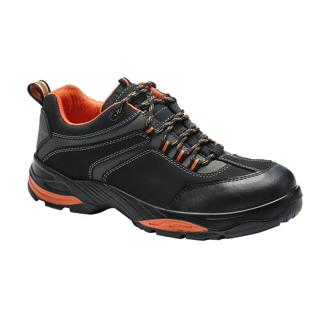 Portwest Composite Nubuck Leather Low Shoe S3S HRO FO SR in Black, main product image