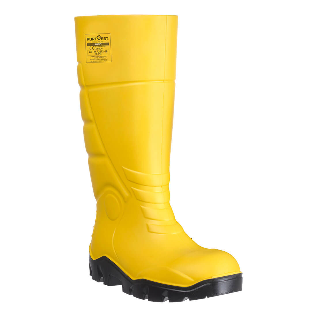 Portwest PU Safety Wellington S5 FO CI SR in Yellow, image 2
