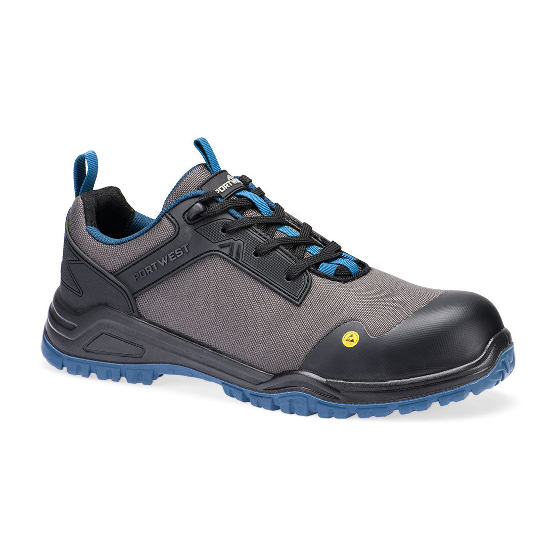 Portwest Composite Mesh Low Shoe S3S ESD SR FO in Black/Teal, image 2