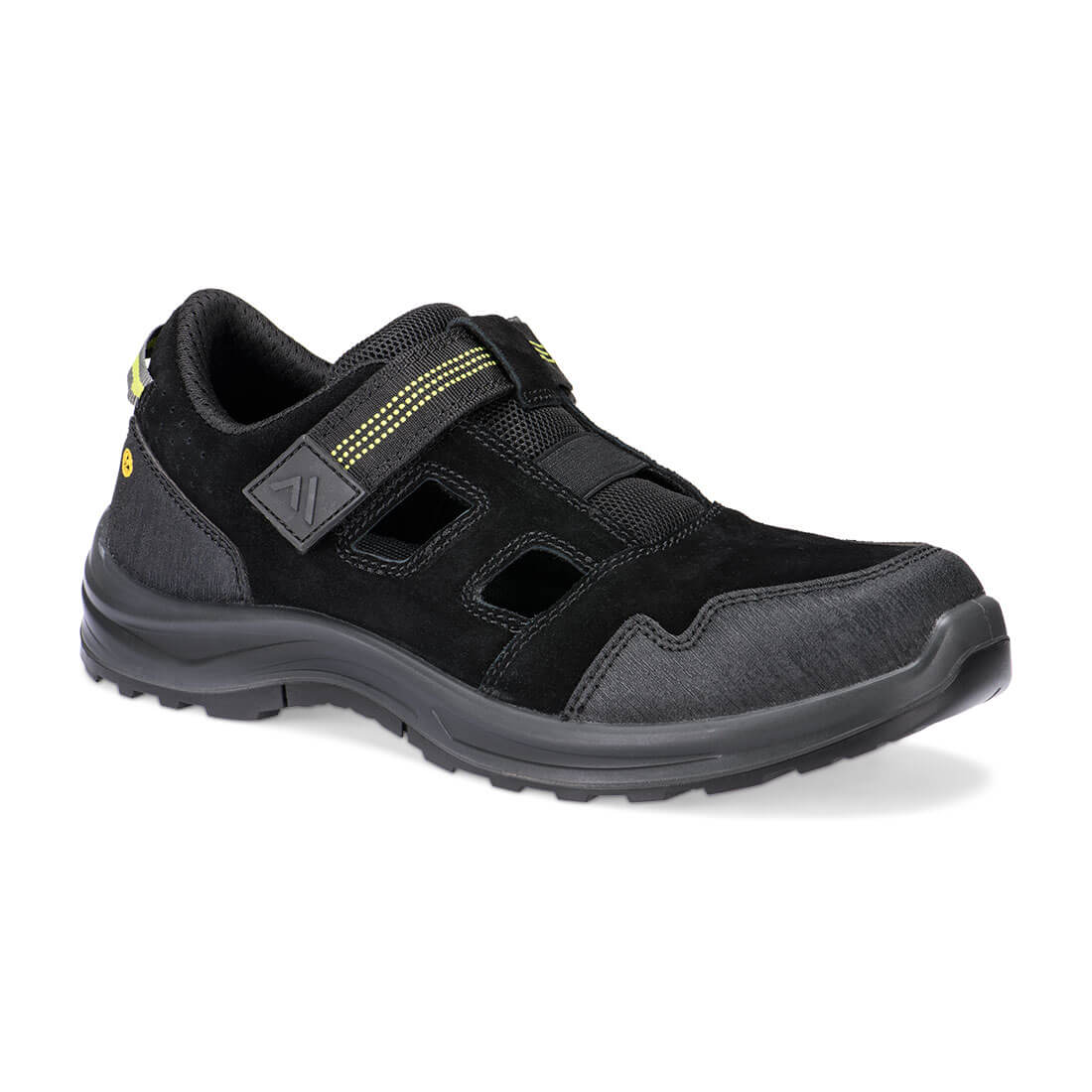 Portwest Composite Suede Leather Sandal in Black, main product image