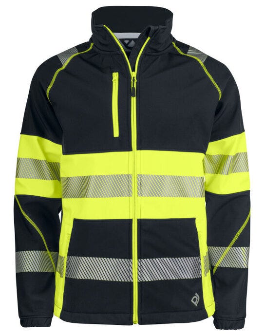 ProJob Workwear ProJob 6443 Class 1 Softshell Jkt - Yellow/Black