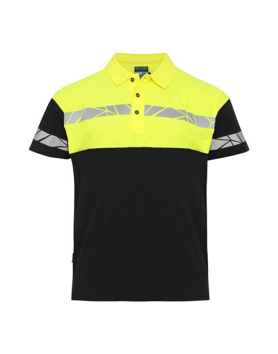 ProJob Workwear ProJob Progression 7003 Pique Polo - Black/Yellow