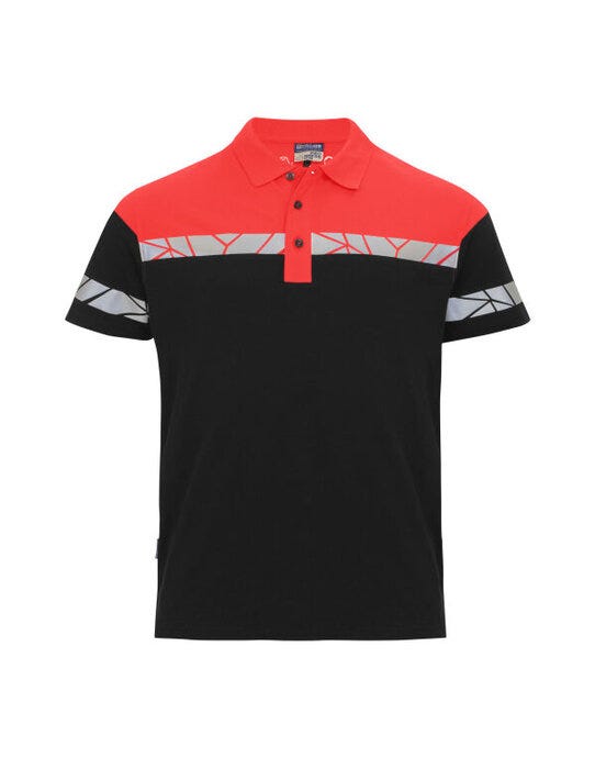 ProJob Workwear ProJob Progression 7003 Pique Polo - Black/Red
