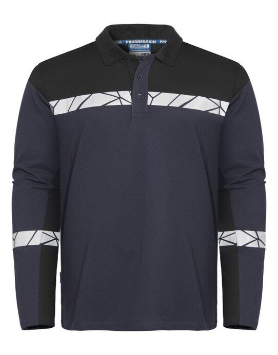 ProJob Workwear ProJob Progression 7004 LS Pique Polo - Navy/Black