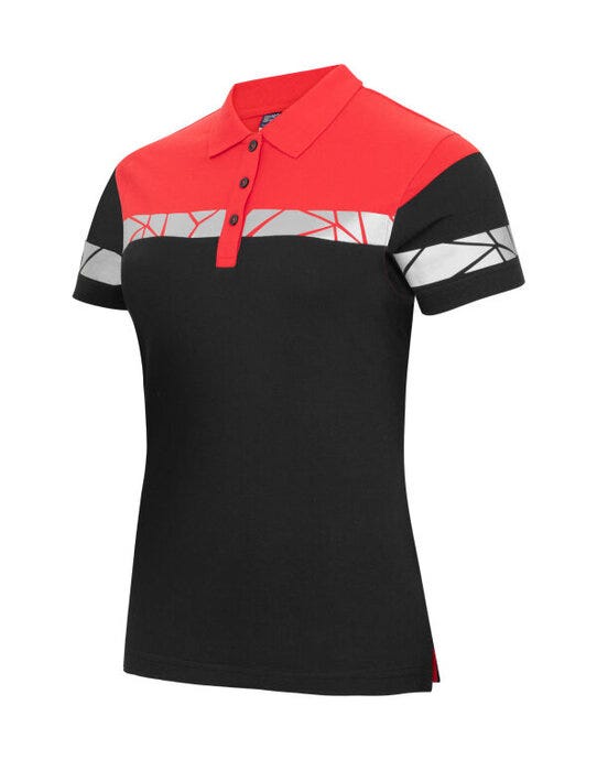 ProJob Workwear ProJob Progression 7006 Ladies Pique - Black/Red