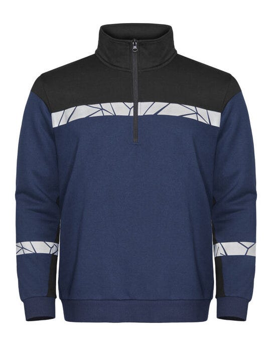 ProJob Workwear ProJob Progression 7102 Half Zip Sweat - Navy/Black