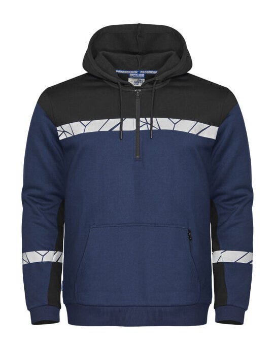 ProJob Workwear ProJob Progression 7104 Half Zip Hoodie - Navy/Black