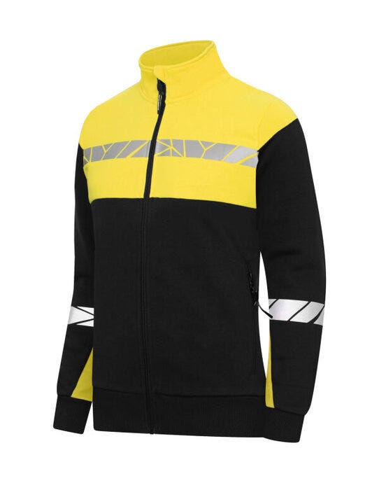 ProJob Workwear ProJob Progression 7105 Ladies FZ Sweat - Black/Yellow