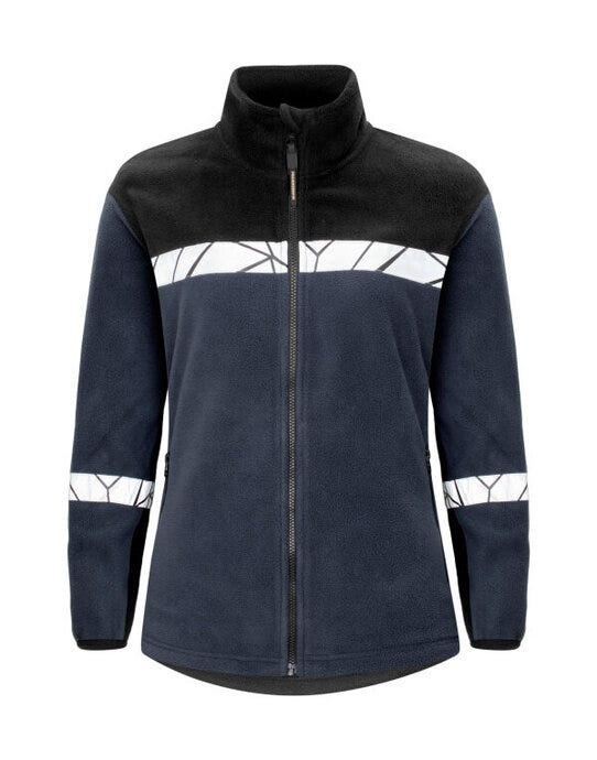 ProJob Workwear ProJob Progression 7301 Ladies FZ Fleece - Navy/Black