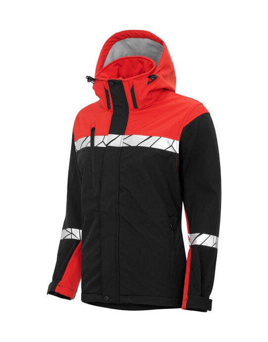 ProJob Workwear ProJob Progression 7417 Ladies Softshell - Black/Red