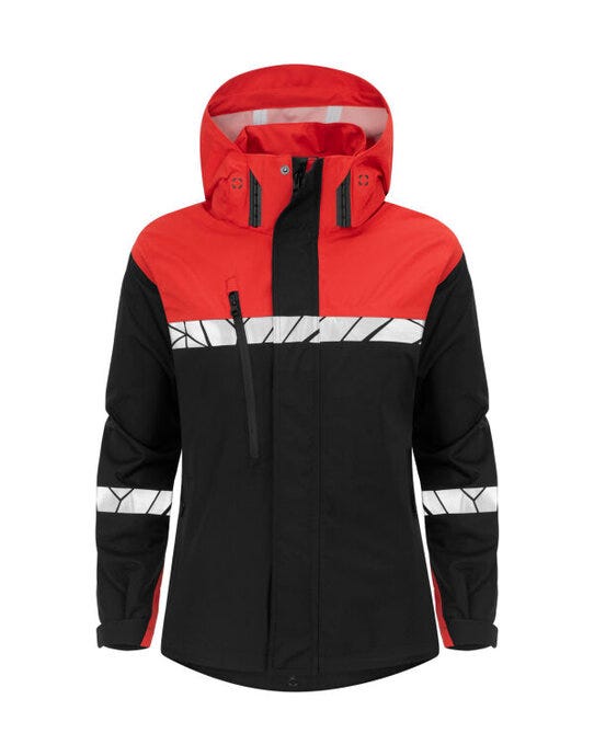 ProJob Workwear ProJob Progression 7419 Ladies Shell Jkt - Black/Red