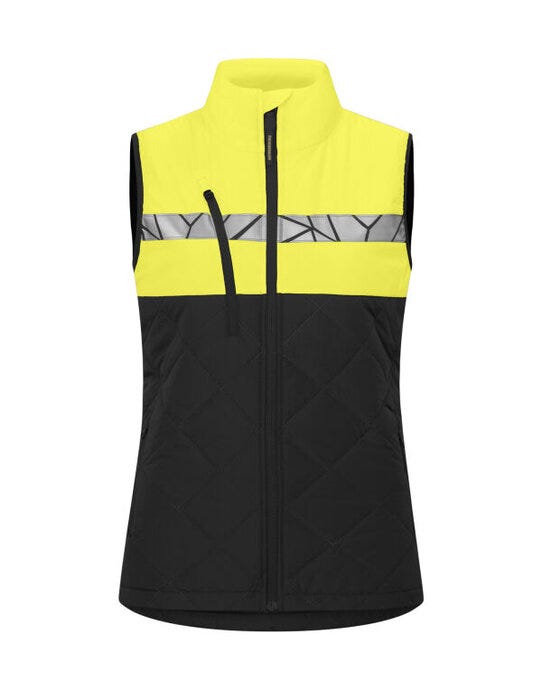ProJob Workwear ProJob Progression 7701 Ladies Vest - Black/Yellow