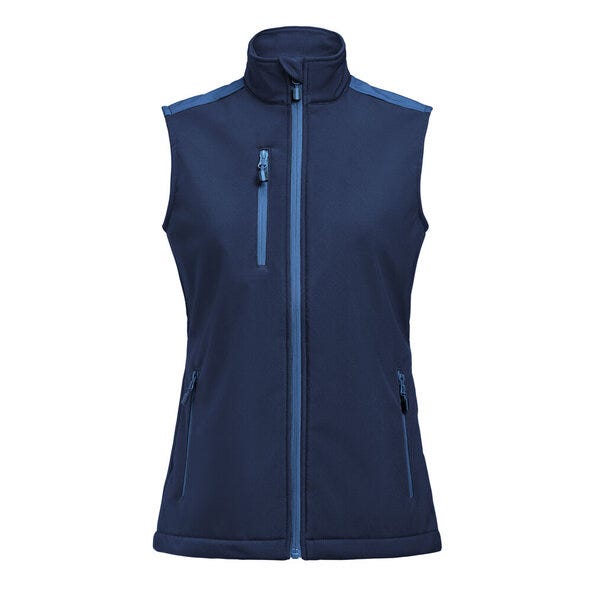 Printer Prime Ladies Softshell Vest - Navy/Cobalt