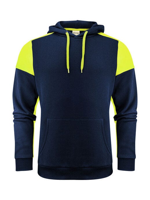 Printer Prime Hoodie - Navy/Neon Yellow