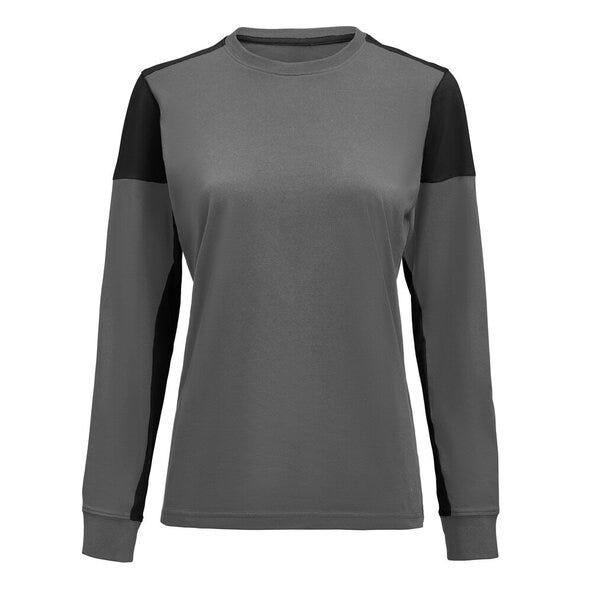 Printer Prime Ladies Long Sleeve T-Shirt - Anthracite/Black
