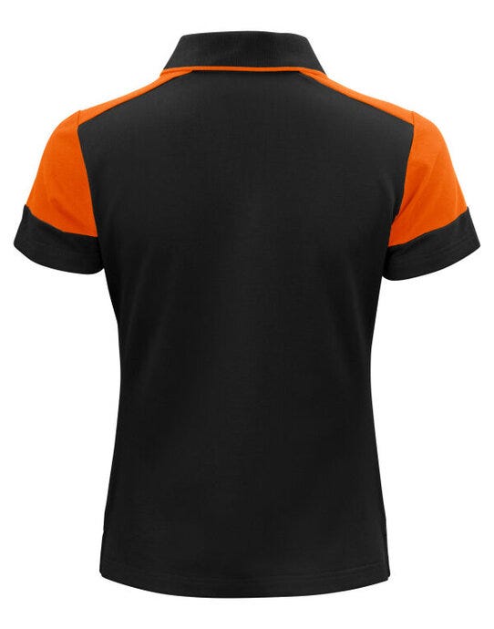 Printer Prime Ladies Polo - Black/Orange