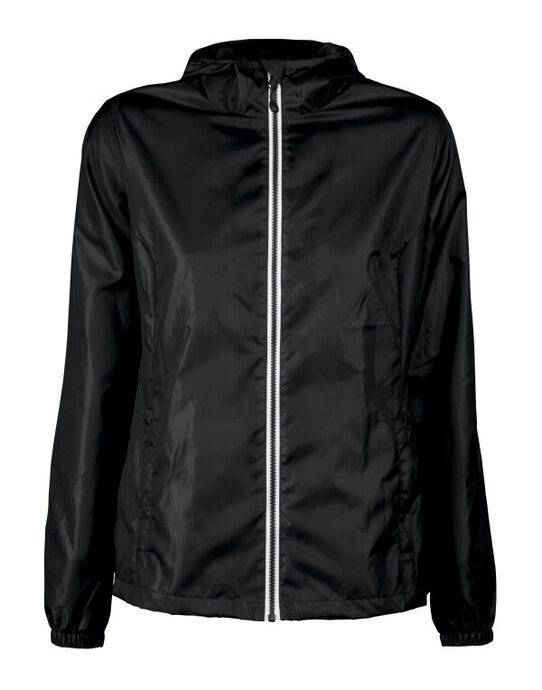 Printer Red Ladies Fastplant Windbreaker - Black