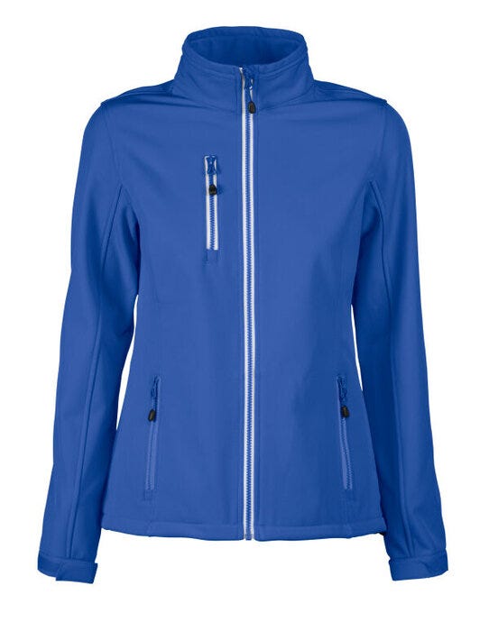 Printer Red Ladies Vert Softshell Jacket - Blue