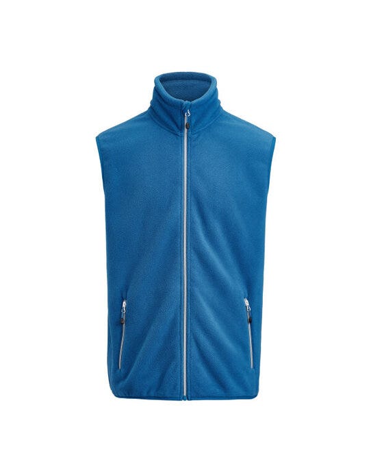 Printer Red Sideflip Fleece Vest - Bright Blue