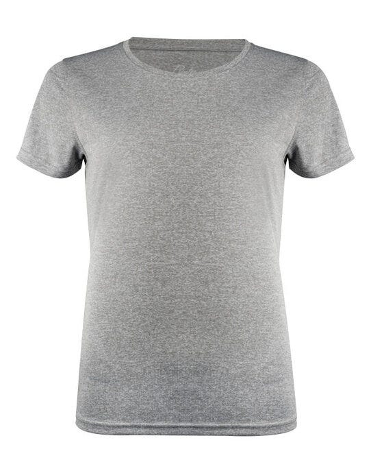 Printer Red Ladies Run T-Shirt - Grey Melange