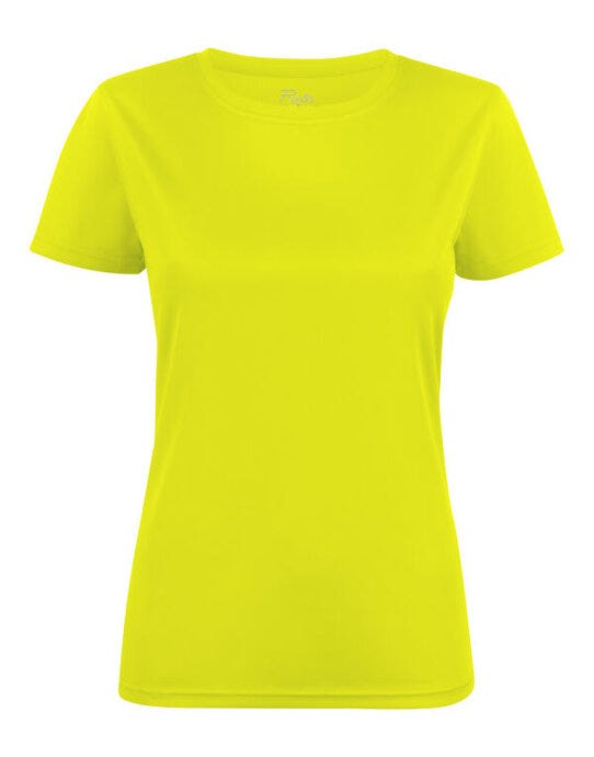 Printer Red Ladies Run T-Shirt - Bright Yellow