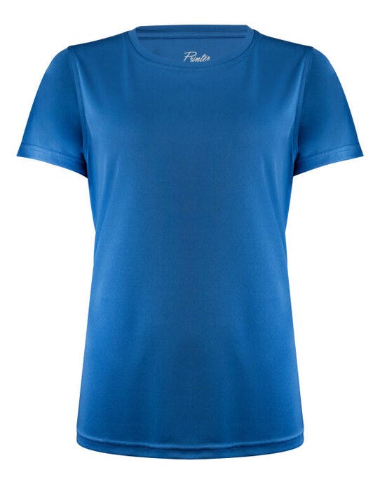 Printer Red Ladies Run T-Shirt - Bright Blue