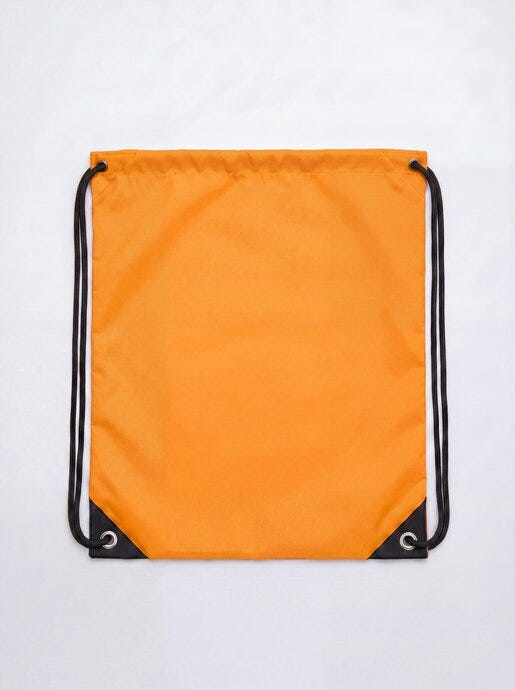 United Bags UB Crest Drawstring Gymsac - Orange