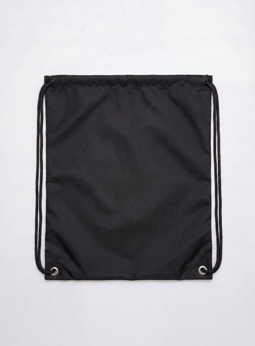 United Bags UB Crest Drawstring Gymsac - Black