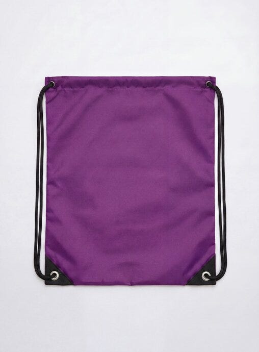 United Bags UB Crest Drawstring Gymsac - Purple
