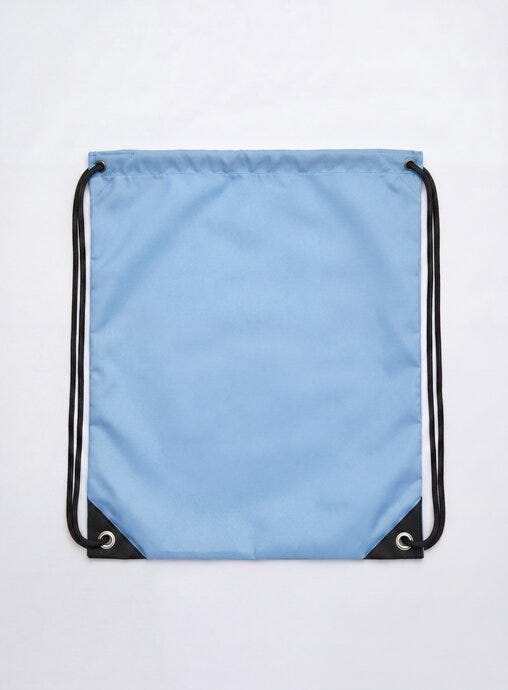 United Bags UB Crest Drawstring Gymsac - Light Blue