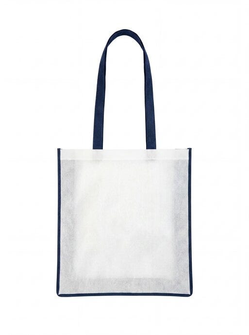 United Bags UB Edge Non Woven Two Tone Shopper - Navy